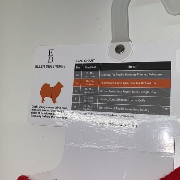 NEW WLLEN DEGENERES PET APPAREL S - Picture 7 of 7